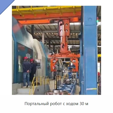 Портальный робот с ходом 30 м