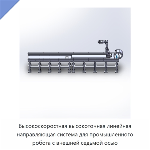 Высокоскоростная высокоточная линейная направляющая система для промышленного робота с внешней седьмой осью
