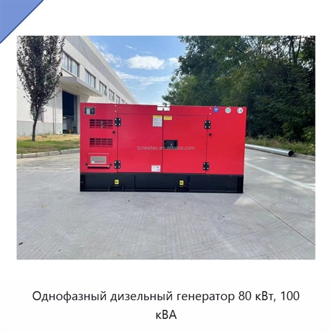 Однофазный дизельный генератор 80 кВт, 100 кВА