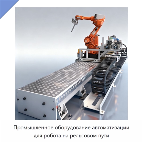 Промышленное оборудование автоматизации для робота на рельсовом пути