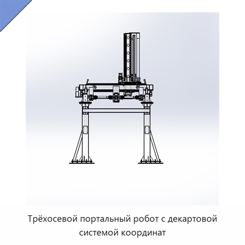 Трёхосевой портальный робот с декартовой системой координат
