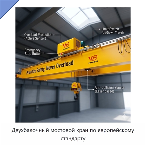Двухбалочный мостовой кран по европейскому стандарту