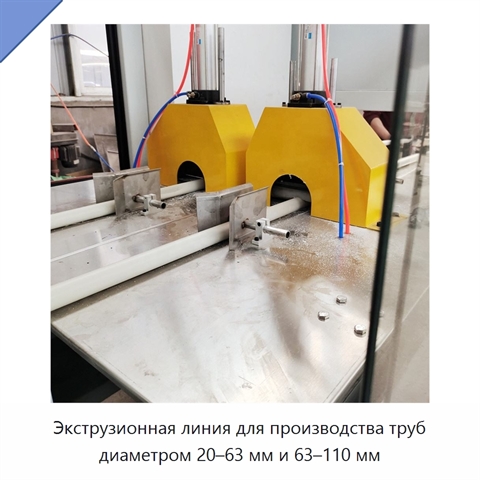 Экструзионная линия для производства труб диаметром 20–63 мм и 63–110 мм