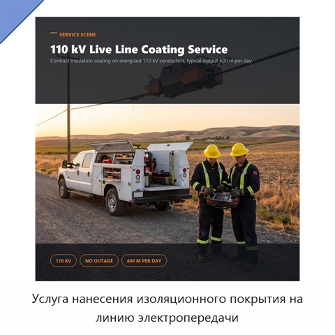 Услуга нанесения изоляционного покрытия на линию электропередачи