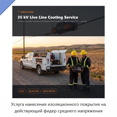 Услуга нанесения изоляционного покрытия на действующий фидер среднего напряжения
