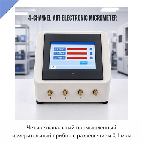 Четырёхканальный промышленный измерительный прибор с разрешением 0,1 мкм