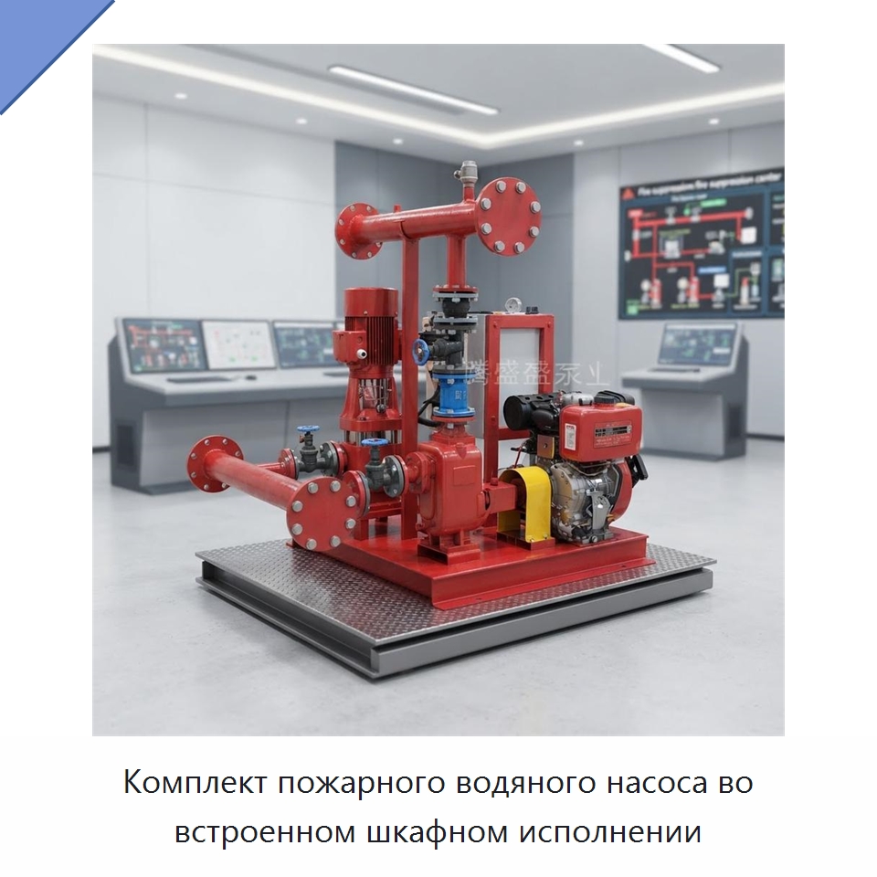 Комплект пожарного водяного насоса во встроенном шкафном исполнении — Насосы