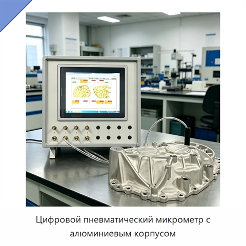 Цифровой пневматический микрометр с алюминиевым корпусом