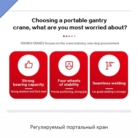 Регулируемый портальный кран