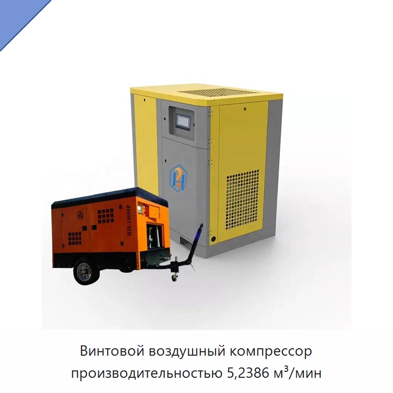Винтовой воздушный компрессор производительностью 5,2386 м³/мин — Промышленные компрессоры