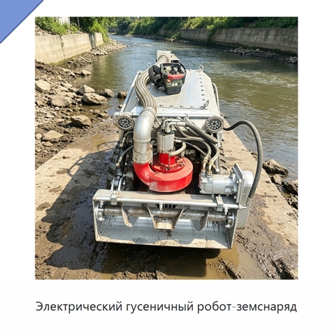 Электрический гусеничный робот-земснаряд