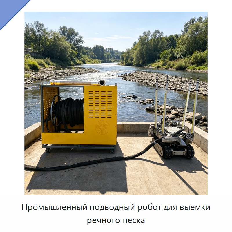 Промышленный подводный робот для выемки речного песка — Коммунальная техника