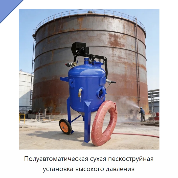 Полуавтоматическая сухая пескоструйная установка высокого давления — Пескоструйные аппараты