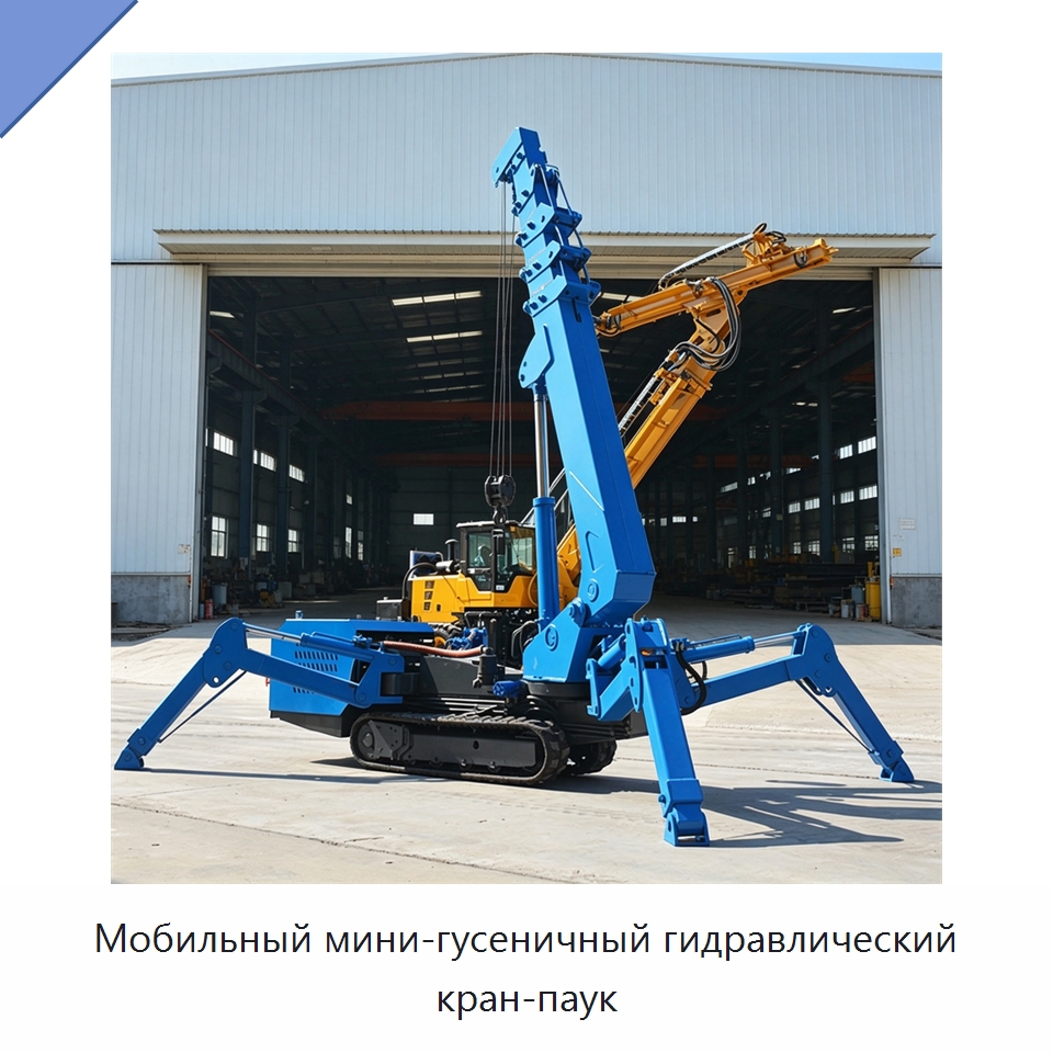 Мобильный мини-гусеничный гидравлический кран-паук — Краны