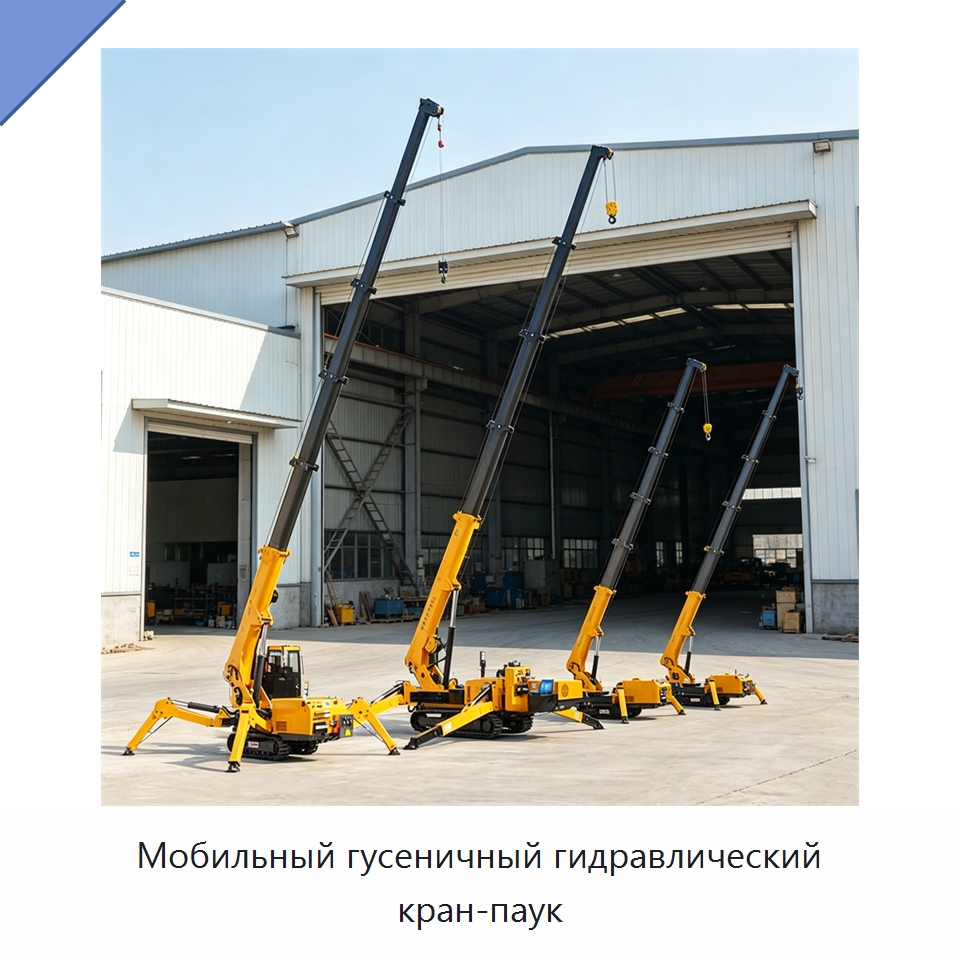 Мобильный гусеничный гидравлический кран-паук — Краны