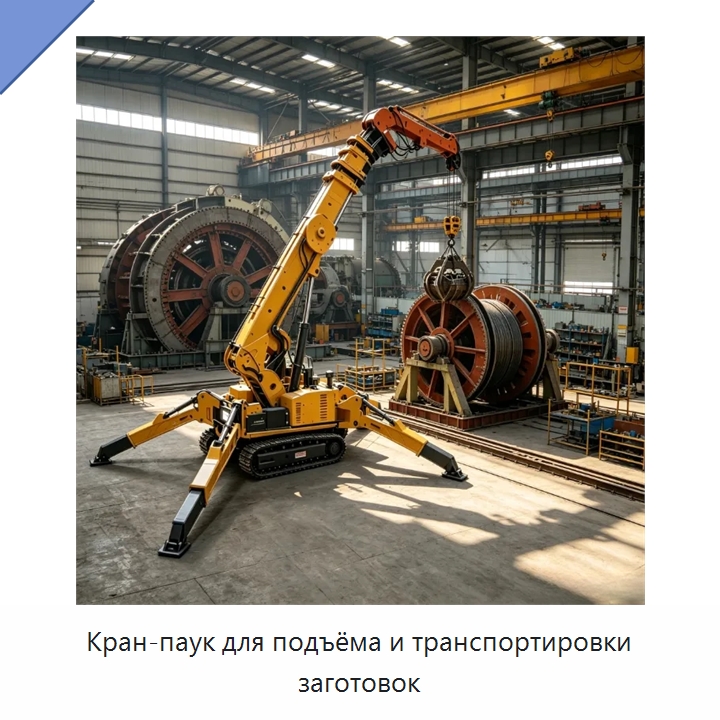 Кран-паук для подъёма и транспортировки заготовок — Краны