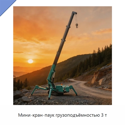 Мини-кран-паук грузоподъёмностью 3 т