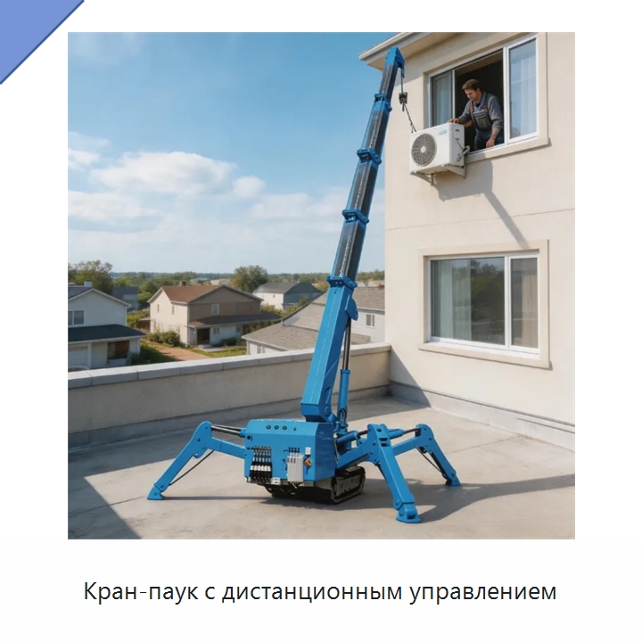 Кран-паук с дистанционным управлением — Краны