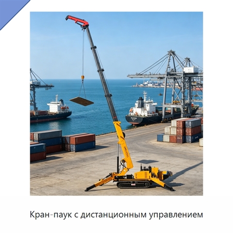 Кран-паук с дистанционным управлением