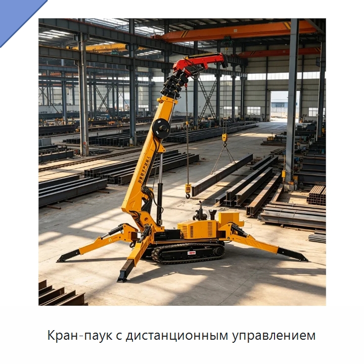 Кран-паук с дистанционным управлением — Краны