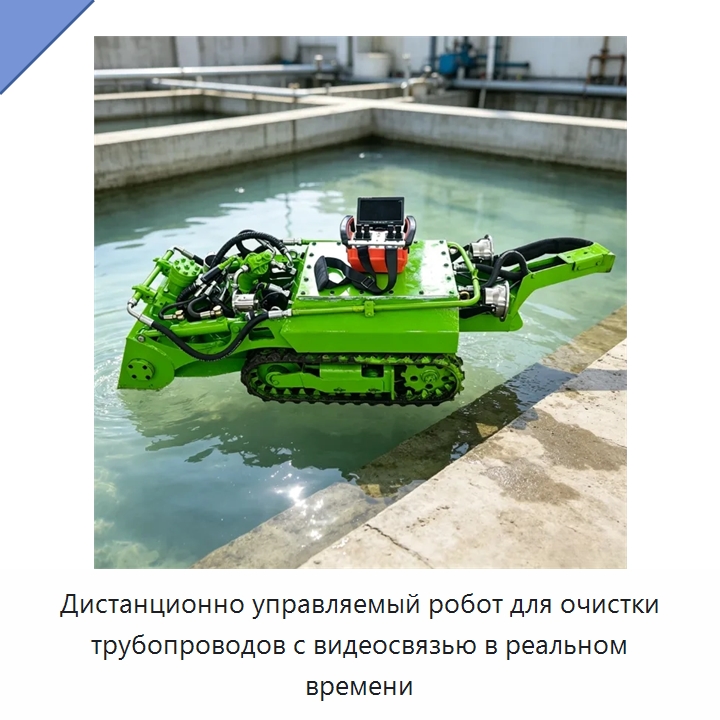 Дистанционно управляемый робот для очистки трубопроводов с видеосвязью в реальном времени — Коммунальная техника