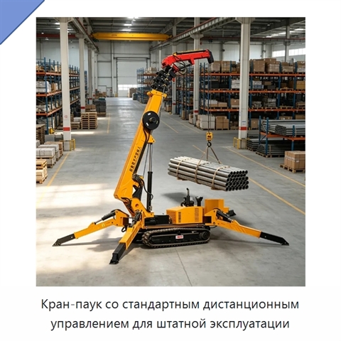 Кран-паук со стандартным дистанционным управлением для штатной эксплуатации