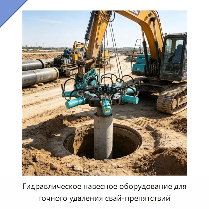 Гидравлическое навесное оборудование для точного удаления свай-препятствий — Навесное оборудование для строительной техники