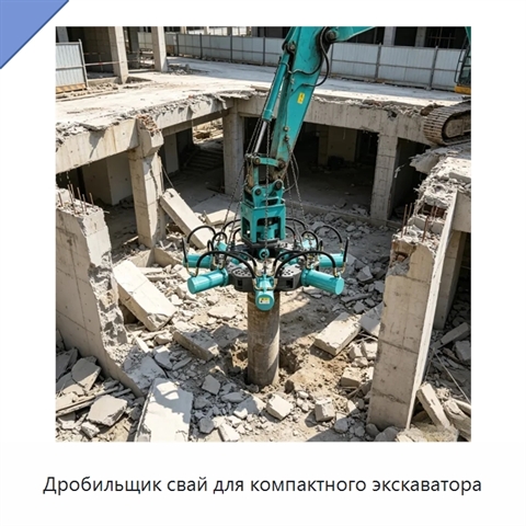 Дробильщик свай для компактного экскаватора