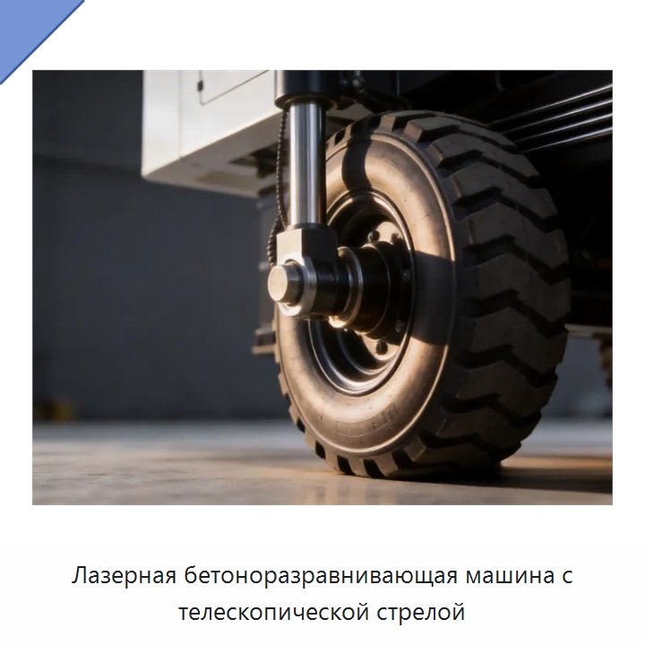 Лазерная бетоноразравнивающая машина с телескопической стрелой — Оборудование для работы с бетоном