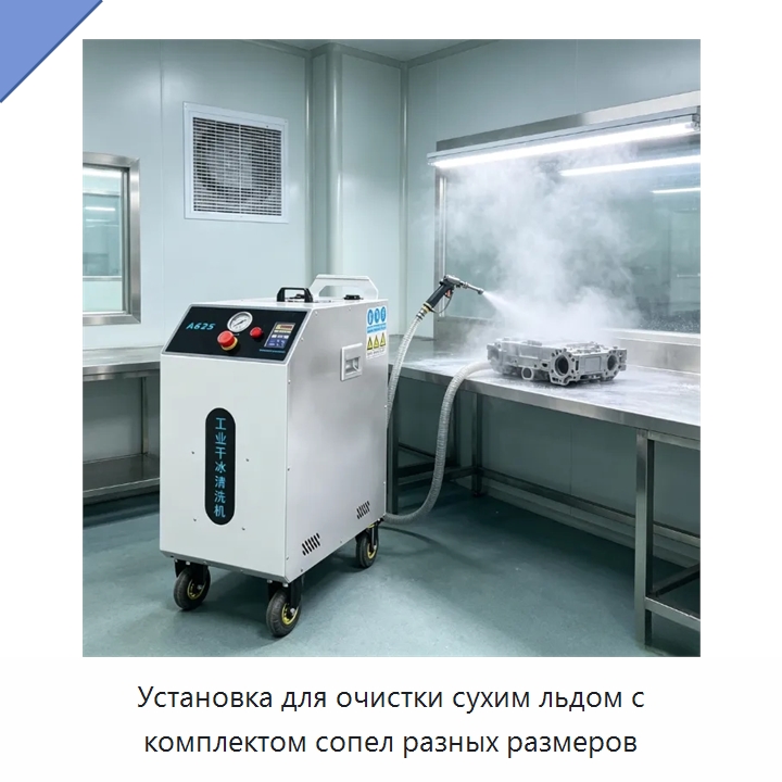 Установка для очистки сухим льдом с комплектом сопел разных размеров — Специальное уборочное оборудование
