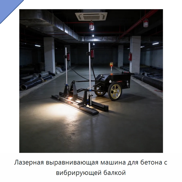 Лазерная выравнивающая машина для бетона с вибрирующей балкой — Оборудование для работы с бетоном