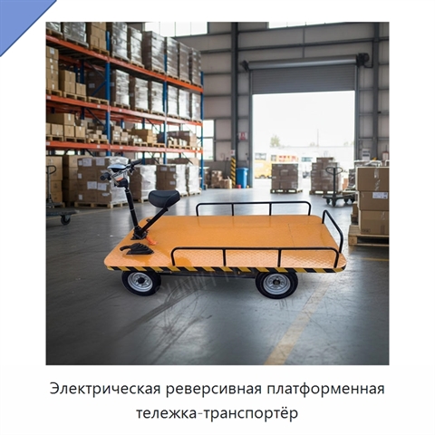 Электрическая реверсивная платформенная тележка-транспортёр