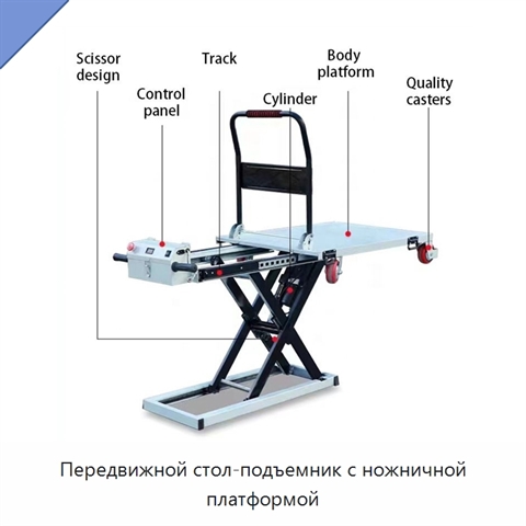 Передвижной стол-подъемник с ножничной платформой