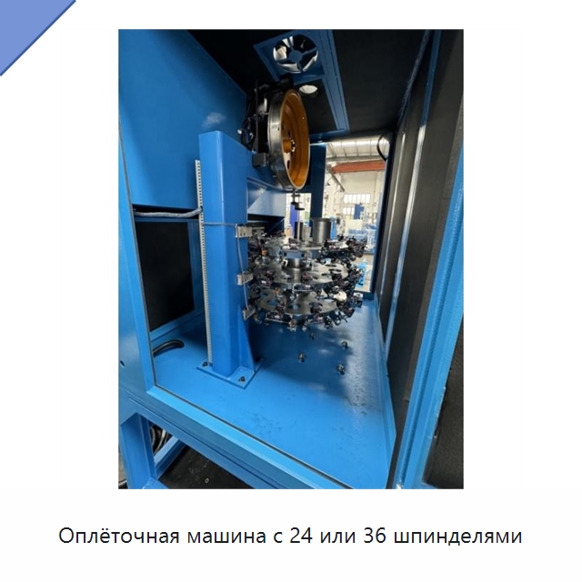 Оплёточная машина с 24 или 36 шпинделями — Оборудование для кабельного производства