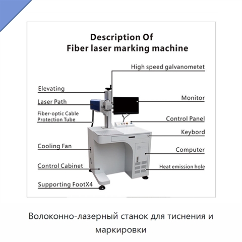Волоконно-лазерный станок для тиснения и маркировки