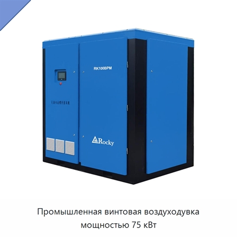 Промышленная винтовая воздуходувка мощностью 75 кВт