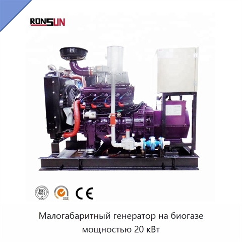 Малогабаритный генератор на биогазе мощностью 20 кВт