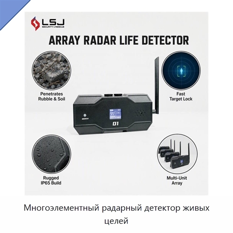 Многоэлементный радарный детектор живых целей
