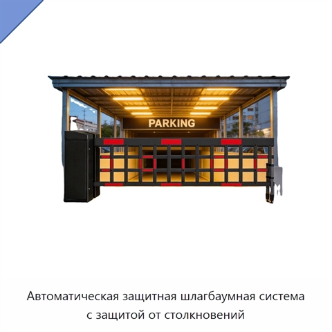 Автоматическая защитная шлагбаумная система с защитой от столкновений
