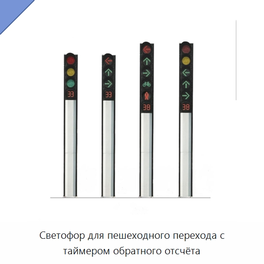 Светофор для пешеходного перехода с таймером обратного отсчёта — Светофоры