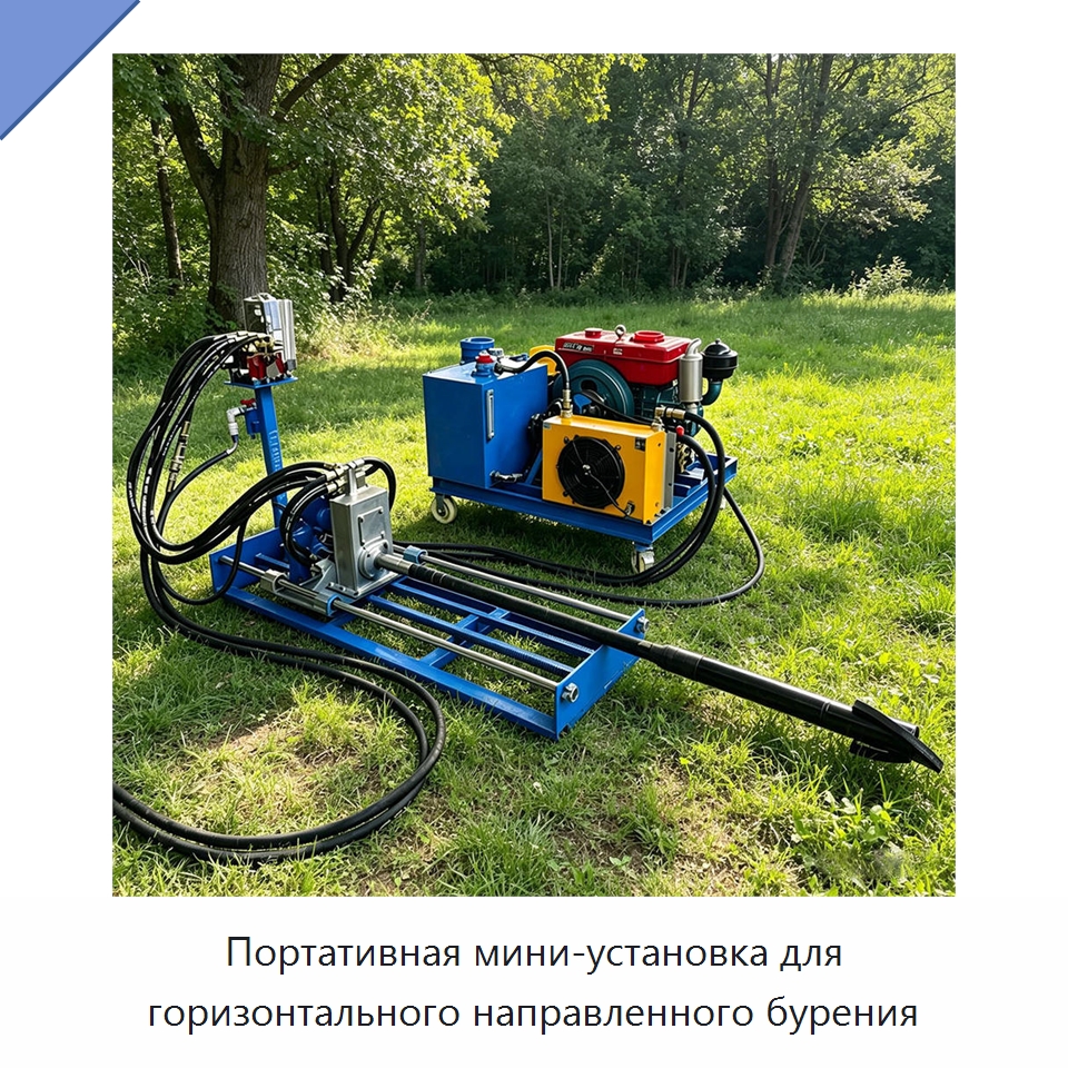 Портативная мини-установка для горизонтального направленного бурения — Специальные дорожные изделия