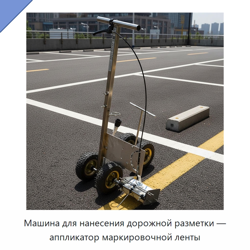 Машина для нанесения дорожной разметки — аппликатор маркировочной ленты — Специальные дорожные изделия