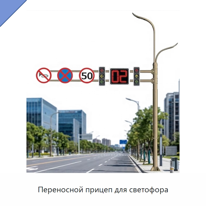 Переносной прицеп для светофора — Дорожные знаки