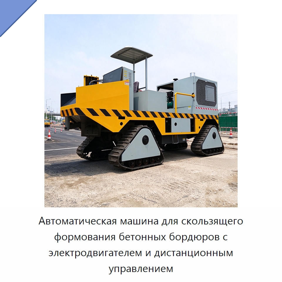Автоматическая машина для скользящего формования бетонных бордюров с электродвигателем и дистанционным управлением — Дорожная техника