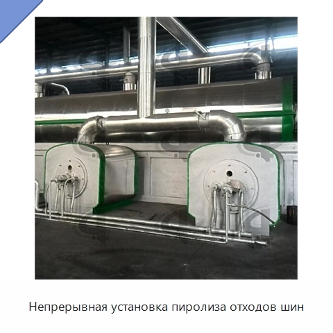 Непрерывная установка пиролиза отходов шин