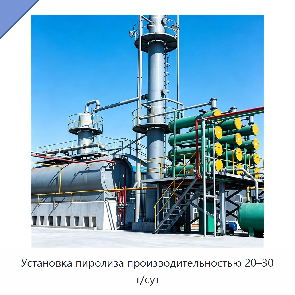 Установка пиролиза производительностью 20–30 т/сут — Оборудование для переработки резины