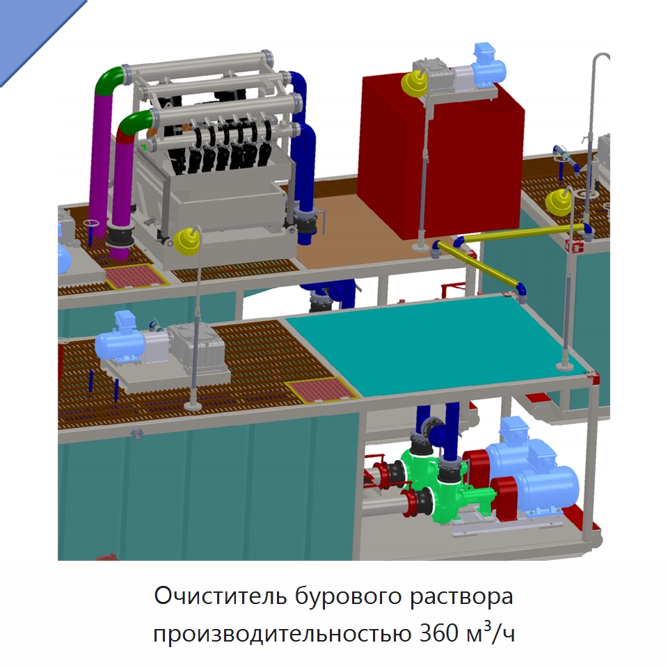 Очиститель бурового раствора производительностью 360 м³/ч — Нефтепромысловое оборудование