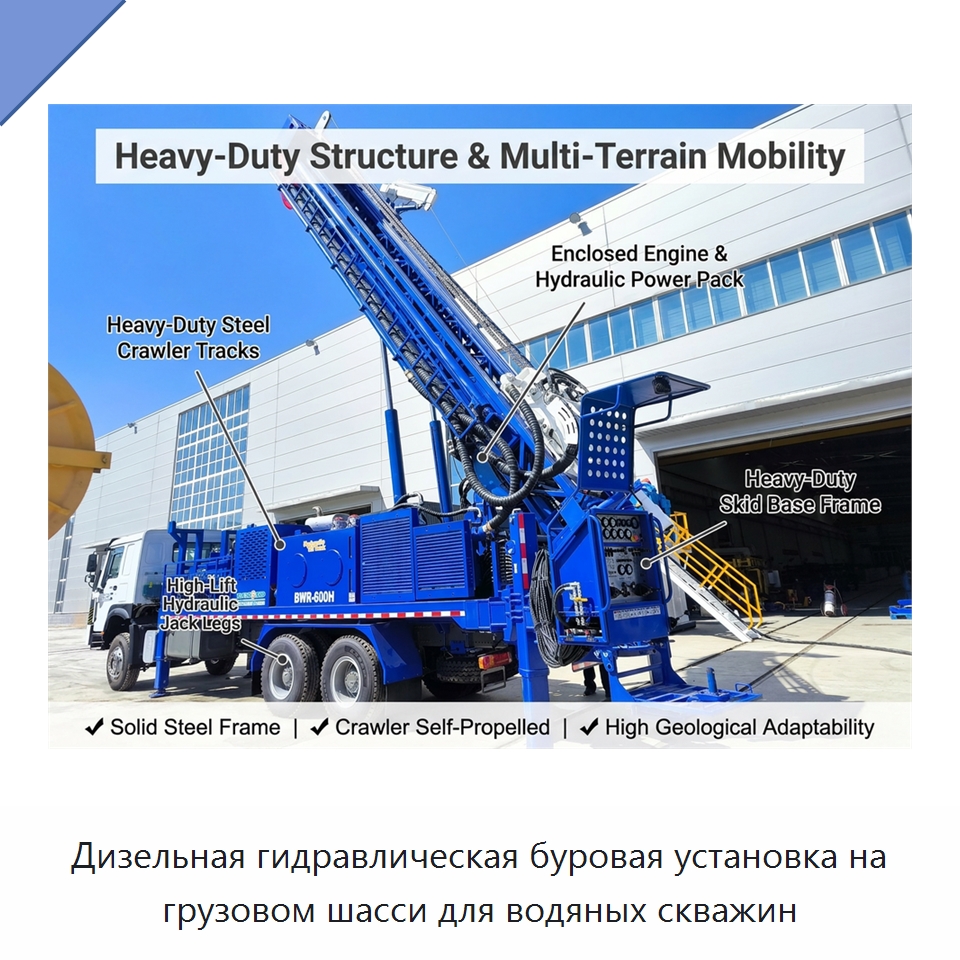 Дизельная гидравлическая буровая установка на грузовом шасси для водяных скважин — Горнодобывающее оборудование