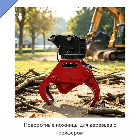 Поворотные ножницы для деревьев с грейфером
