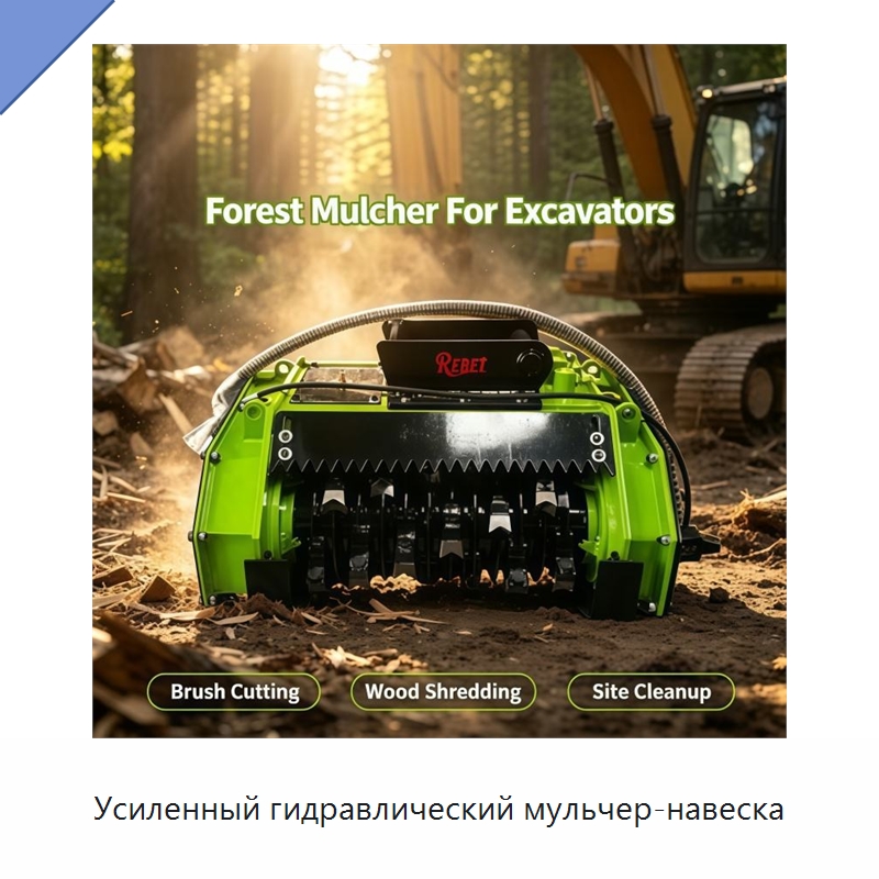 Усиленный гидравлический мульчер-навеска — Навесное оборудование для строительной техники